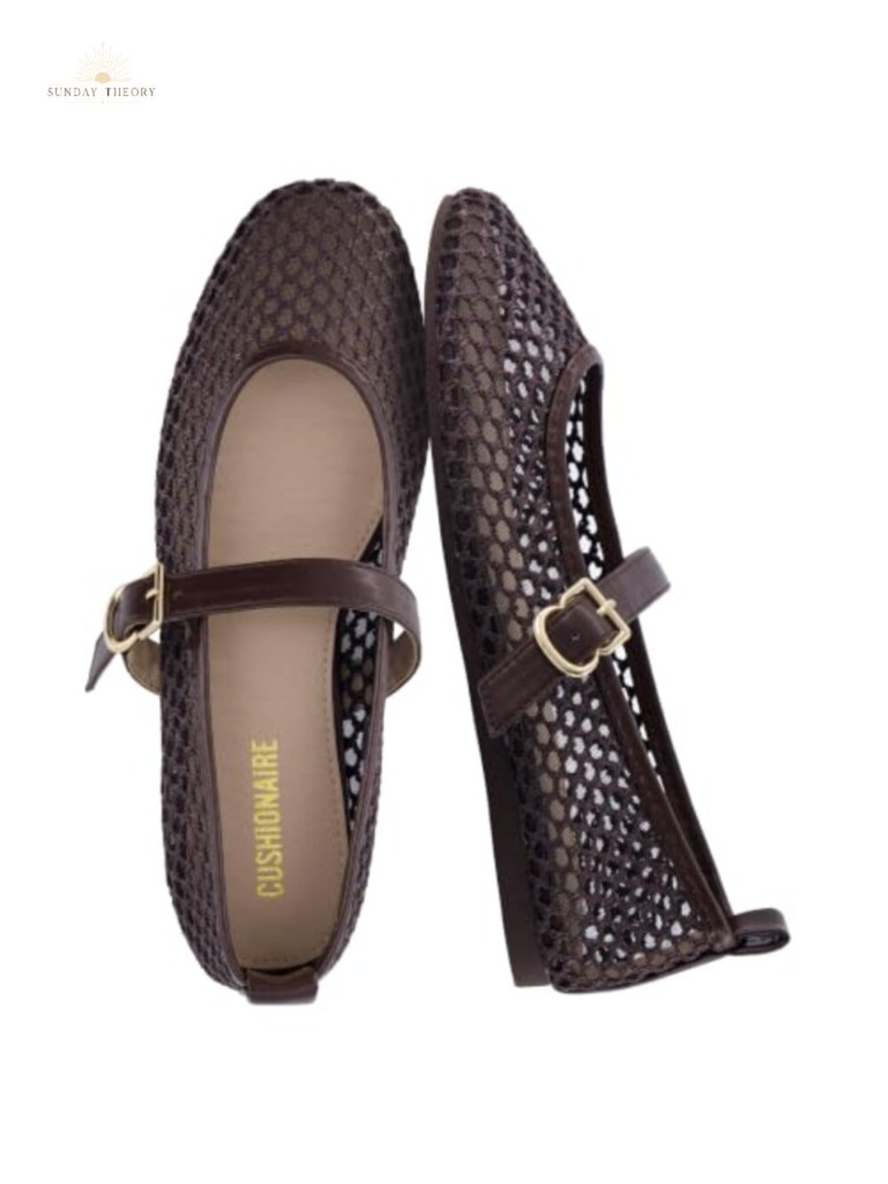 Women's Cushionaire Gracie Mesh Mary Jane Flats with Adjustable Buckle & Memory